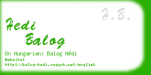 hedi balog business card